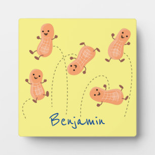 Een mooie cartoon van een pinda's fotoplaat