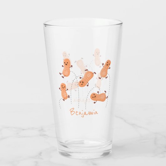 Een mooie cartoon van een pinda's glas (Achterkant)