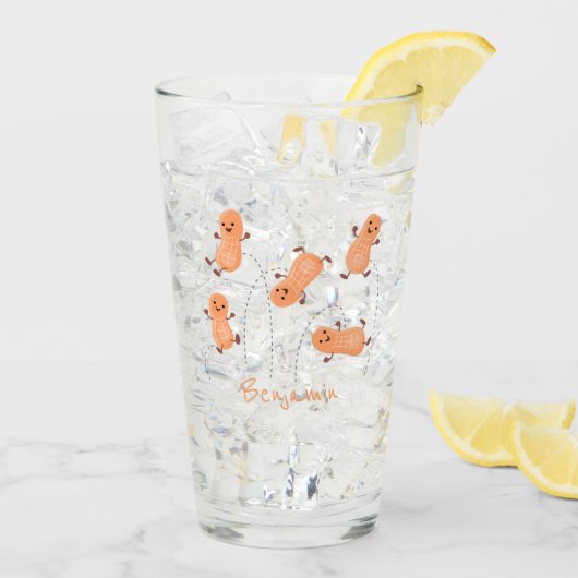 Een mooie cartoon van een pinda's glas (Achterkant ijs)