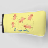 Een mooie cartoon van een pinda's golfheadcover (Voorkant)