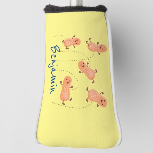 Een mooie cartoon van een pinda's golfheadcover (Draai 90)