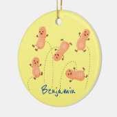 Een mooie cartoon van een pinda's keramisch ornament (Links)