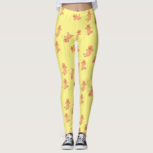 Een mooie cartoon van een pinda's leggings (Voorkant)