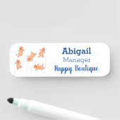 Een mooie cartoon van een pinda's naamplaatje (In situ)