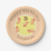 Een mooie cartoon van een pinda's papieren bordje (Voorkant)