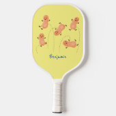Een mooie cartoon van een pinda's pickleball paddle (Achterkant)