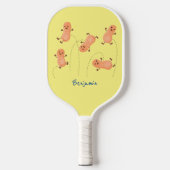 Een mooie cartoon van een pinda's pickleball paddle (Voorkant)