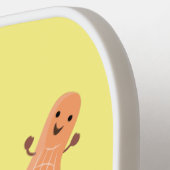 Een mooie cartoon van een pinda's pickleball paddle (Links Detail)