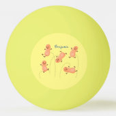 Een mooie cartoon van een pinda's pingpongbal (Voorkant)