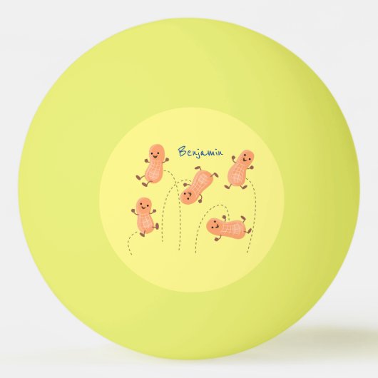 Een mooie cartoon van een pinda's pingpongbal (Voorkant)