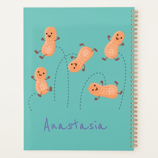 Een mooie cartoon van een pinda's planner (Achterkant)