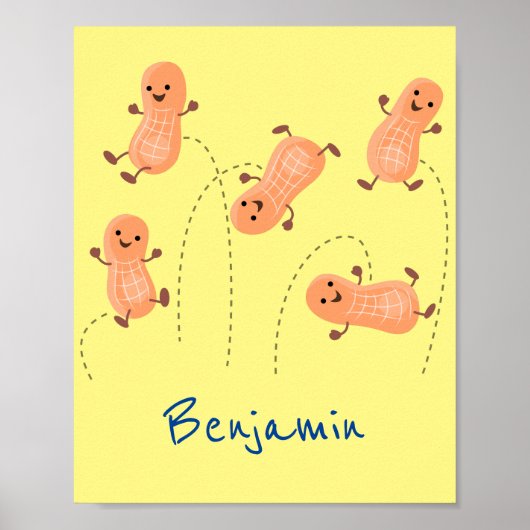 Een mooie cartoon van een pinda's poster (Voorkant)