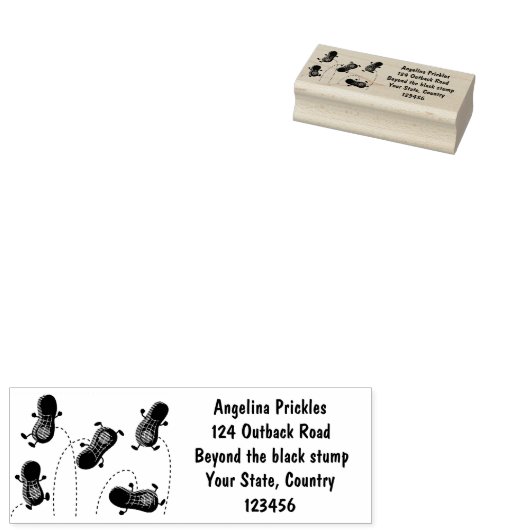 Een mooie cartoon van een pinda's rubberstempel (Gestempeld)