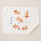 Een mooie cartoon van een pinda's sherpa deken (Voorkant (horizontaal))