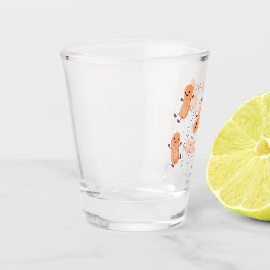 Een mooie cartoon van een pinda's shot glas (Links)