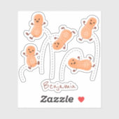 Een mooie cartoon van een pinda's sticker (Vel)