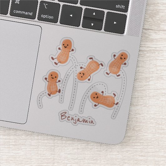 Een mooie cartoon van een pinda's sticker (Detail)