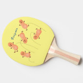 Een mooie cartoon van een pinda's tafeltennisbatje (Zijkant)