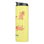 Een mooie cartoon van een pinda's thermosbeker (Geroteerd rechts)