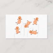 Een mooie cartoon van een pinda's visitekaartje (Achterkant)