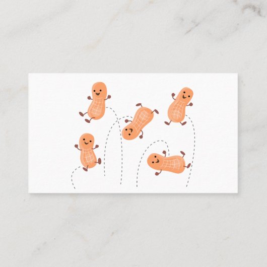 Een mooie cartoon van een pinda's visitekaartje (Achterkant)