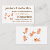 Een mooie cartoon van een pinda's visitekaartje (Voorkant / Achterkant)