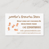 Een mooie cartoon van een pinda's visitekaartje (Voorkant)