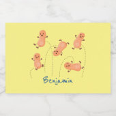 Een mooie cartoon van een pinda's voedselcontainer etiket (Enkel label)