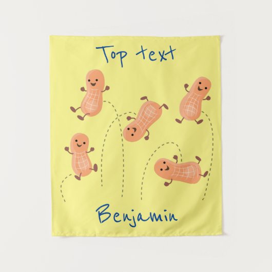 Een mooie cartoon van een pinda's wandkleed (Voorkant)