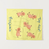 Een mooie cartoon van een pinda's wandkleed (Voorkant (horizontaal))