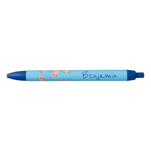 Een mooie cartoon van een pinda's zwarte inkt pen (Voorkant)