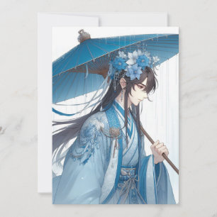 Een mooie Chinese Heer (oosterse manga stijl) Kaart