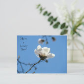 Een mooie dag! briefkaart White Magnolia Spring (Staand voorkant)