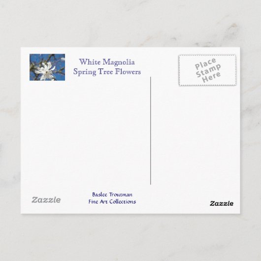 Een mooie dag! briefkaart White Magnolia Spring (Achterkant)