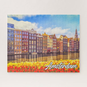 Een mooie dag in Amsterdam, Nederland Legpuzzel