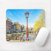 Een mooie dag in Amsterdam, Nederland Muismat (Met muis)