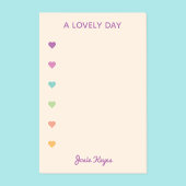 Een mooie dag kleurrijke harten checklist post-it® notes