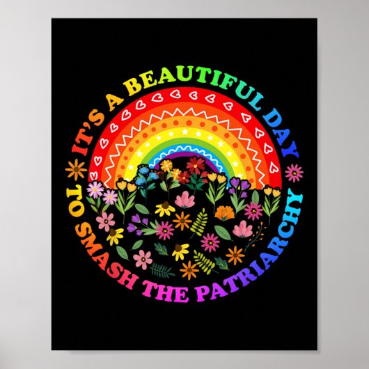 Een mooie dag om het patriarchaat van de feministi poster (Voorkant)