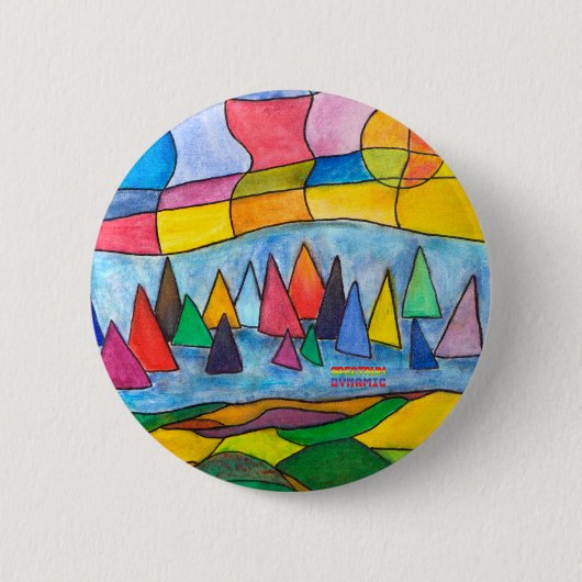 Een mooie dag ronde button 5,7 cm (Voorkant)
