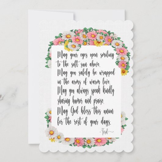 Een mooie dag voor een bruiloft - Bekijk het terug Kaart (Voorkant)