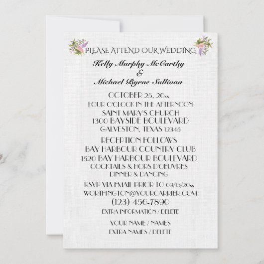 Een mooie dag voor een bruiloft kaart (Achterkant)