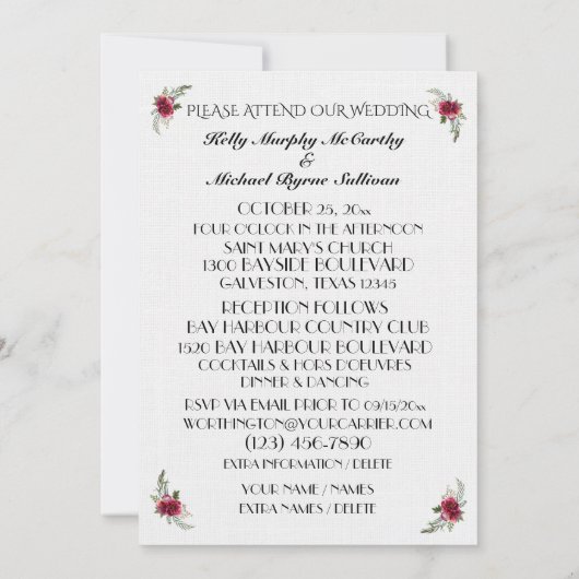 Een mooie dag voor een bruiloft - kaart (Achterkant)