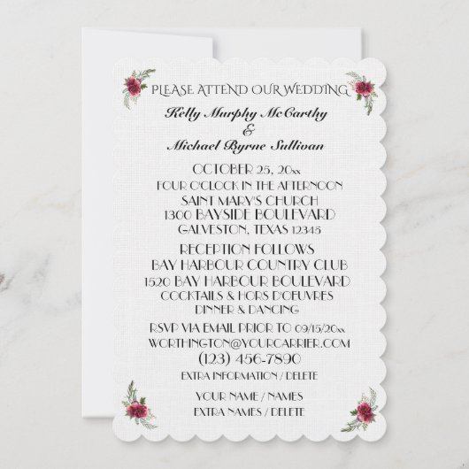 Een mooie dag voor een bruiloft kaart (Achterkant)