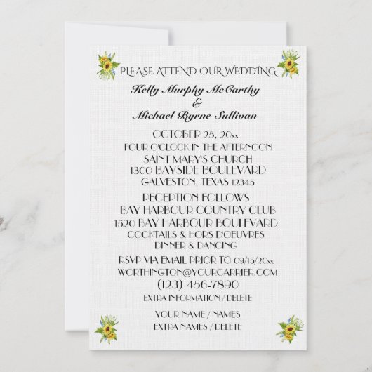 Een mooie dag voor een bruiloft - kaart (Achterkant)