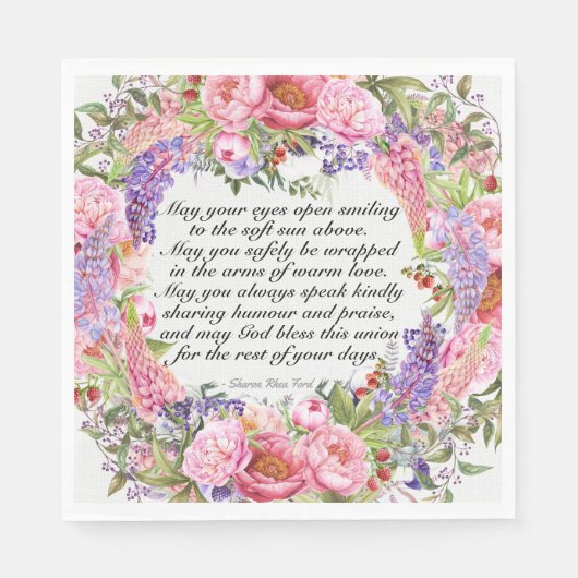 Een mooie dag voor een bruiloft servet (Voorkant)