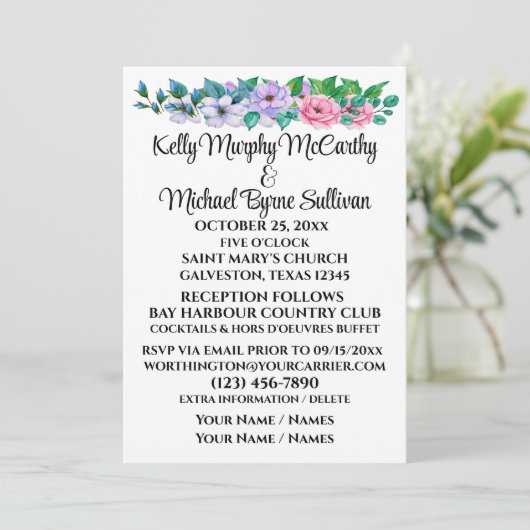 Een mooie dag voor een bruiloft - uitnodiging (Staand voorkant)