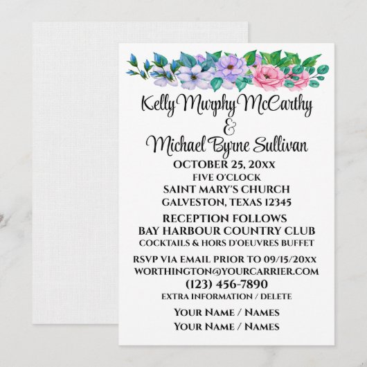 Een mooie dag voor een bruiloft - uitnodiging (Voorkant / Achterkant)