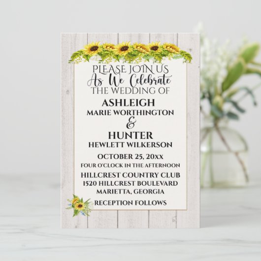 Een mooie dag voor een bruiloft - uitnodiging (Staand voorkant)