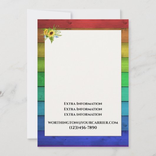 Een mooie dag voor een bruiloft - uitnodiging (Achterkant)