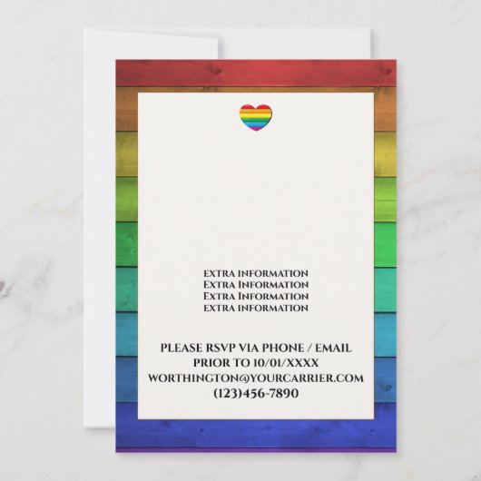 Een mooie dag voor een bruiloft - uitnodiging (Achterkant)